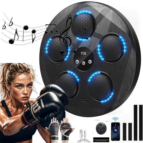 2025 Smart Music Boxing Machine LED Play Phone Music Comes with Boxing Gloves Wall Mounted Boxing Trainer Suitable for Sports Enthusiasts to Experience The Joy Of Exercise At Home, Suitable for Various Festivals