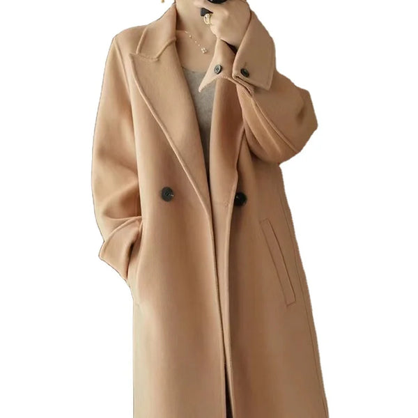 Euroup Customized Luxury Autumn and Winter Ladies High Quality Cashmere Wool Coats Women