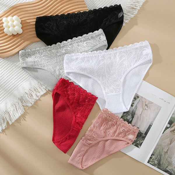 1pc Women's Panties Cotton Underwear  Sexy Lingeries Shorts Underpant Solid Panty Female Intimates Briefs - Vogue Vista UK