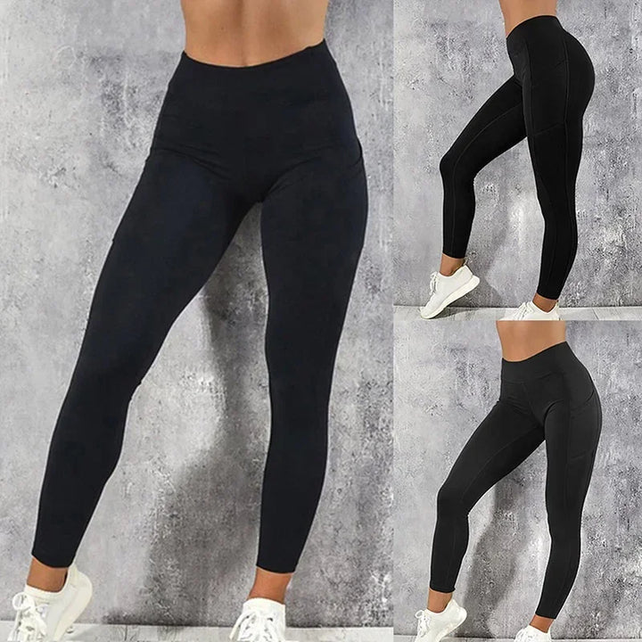 Sportswear Woman Gym Leggings Pocketed Yoga Pants Fitness Running Pants Stretchy Sportswear Plus Size Sports Gym Pant for Women - Vogue Vista UK