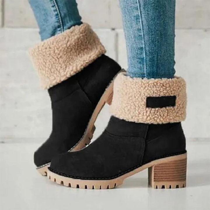 Women Winter Fur Warm Snow Boots Ladies Warm wool booties Ankle Boot Comfortable Shoes plus size 35-43 Casual Women Mid Boots - Vogue Vista UK