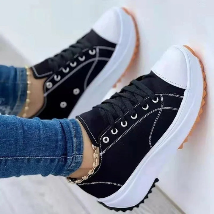 2023 New Fashion Summer Women Casual Shoes Plus Size Sneakers For Women Platform Sport Shoes Female Lace up Tennis Shoes Size 43 - Vogue Vista UK