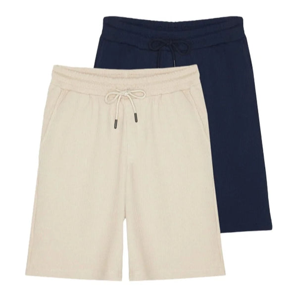 Trendyol TYZA Men's Casual Shorts Plain Knit Waffle Straight Leg Elastic String Daily Casual Pocket Shorts