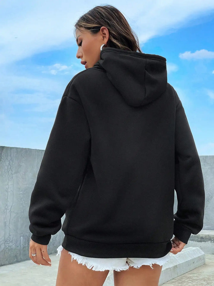 Solid Color Casual Hoodie For Female Pocket Creative Sweatshirts All-Match Street Clothes Womens Fleece Unisex Pullovers - Vogue Vista UK