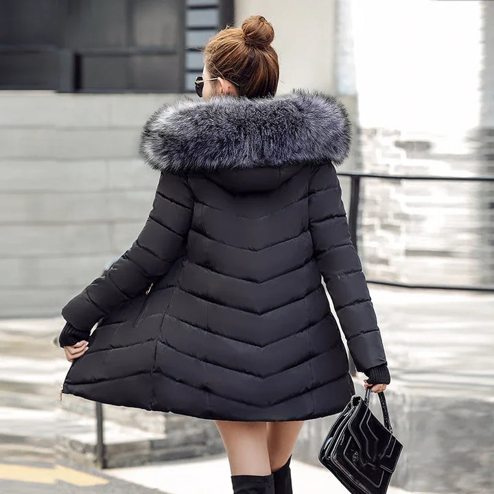 2024 New Arrival Fashion Slim Women Winter Jacket Cotton Padded Warm Thicken Ladies Coat Long Coats Parka Womens Jackets - Vogue Vista UK