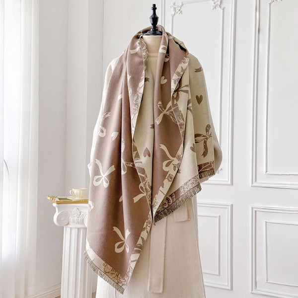 New Elegance Women Leopard Print Scarf 2025 Winter Warmer Pashmina Two-Sided Scarves Female Shawls Thick Blanket Wraps Foulard