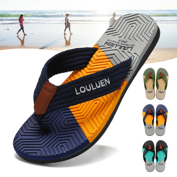 2024 New Fashion Summer Non Slip Shoes Comfortable EVA Sole Soft Slippers Men's Flip Flops for Beach Daily Slipper Male Shoes