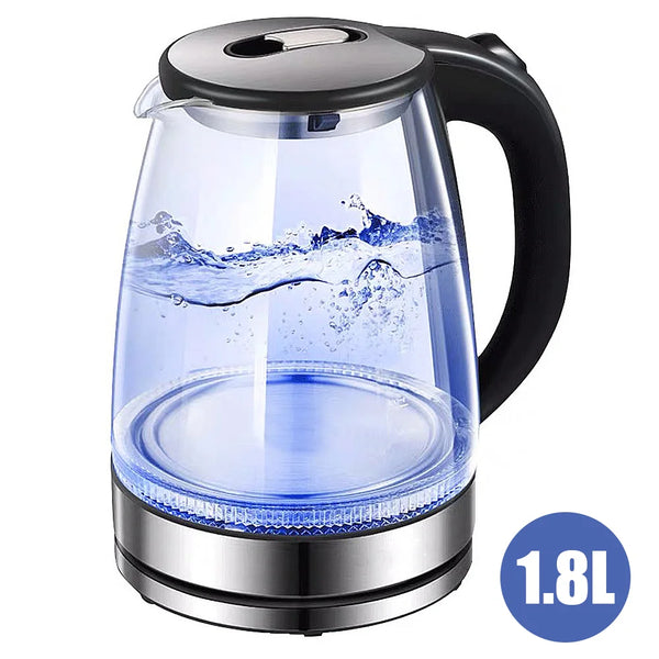 1.8L Electric Kettle Glass Tea Kettle 220V 1500-1800W Water Boiler Home Kitchen water heater,Dry Boiling Protection