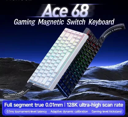 Ace 60 Pro 68 Magnetic Axis Mechanical Keyboard Original Wired Mechanical Keyboard 0.01ms Latency RT 0.01mm 128K Gaming Keyboard