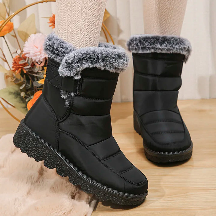 2023 Waterproof Snow Boots for Women Winter Shoes Faux Fur Plush Ankle Boots Woman Plus Size Non-Slip Warm Cotton Botas Mujer - Vogue Vista UK