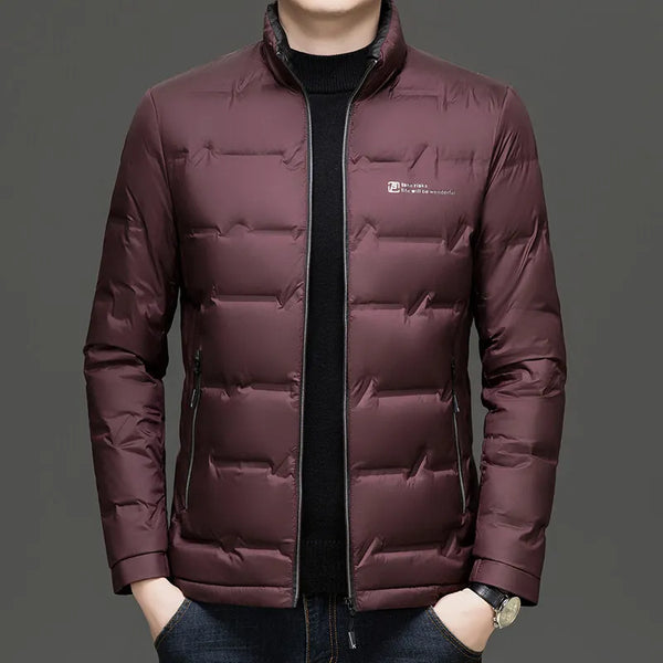 Casual Men's Lightweight Duck Down Jackets 2025 Autumn Winter Outwear Slim Fit Windproof Warm Short Puffer Coats Padded Clothing