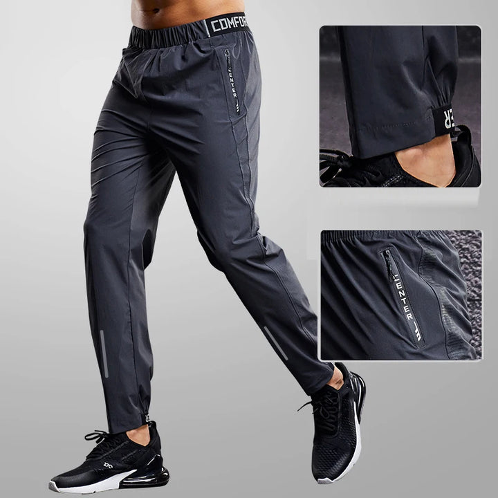 Quick Drying Sport Pants Men Running Pants With Zipper Pockets Training Joggings Sports Trousers Fitness Casual Sweatpants - Vogue Vista UK