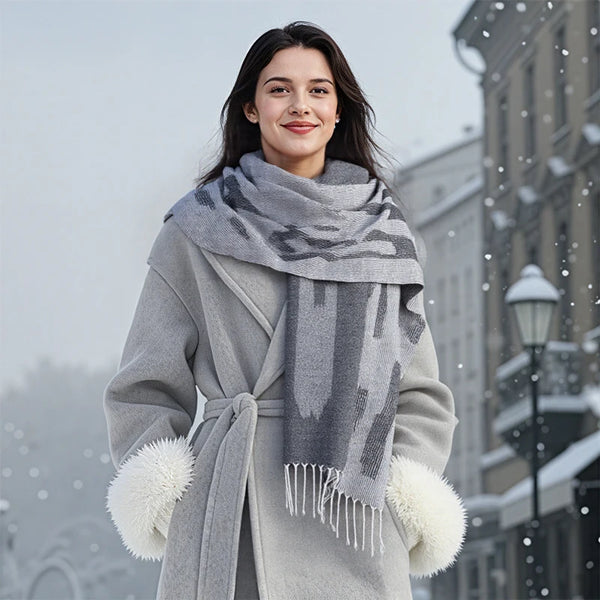 2025 Winter Thick Warm Scarf Women Cashmere Shawl and Wraps Pashmina Neckerchief Bufanda Female Tassel Poncho Echarpe Stoles