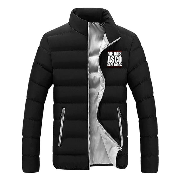 Me Dais Asco Gasi Todos Cotton Thicken Comfortable Warm Cold Protection Hoodies Round Neck Zipper Premium Jacket Coat