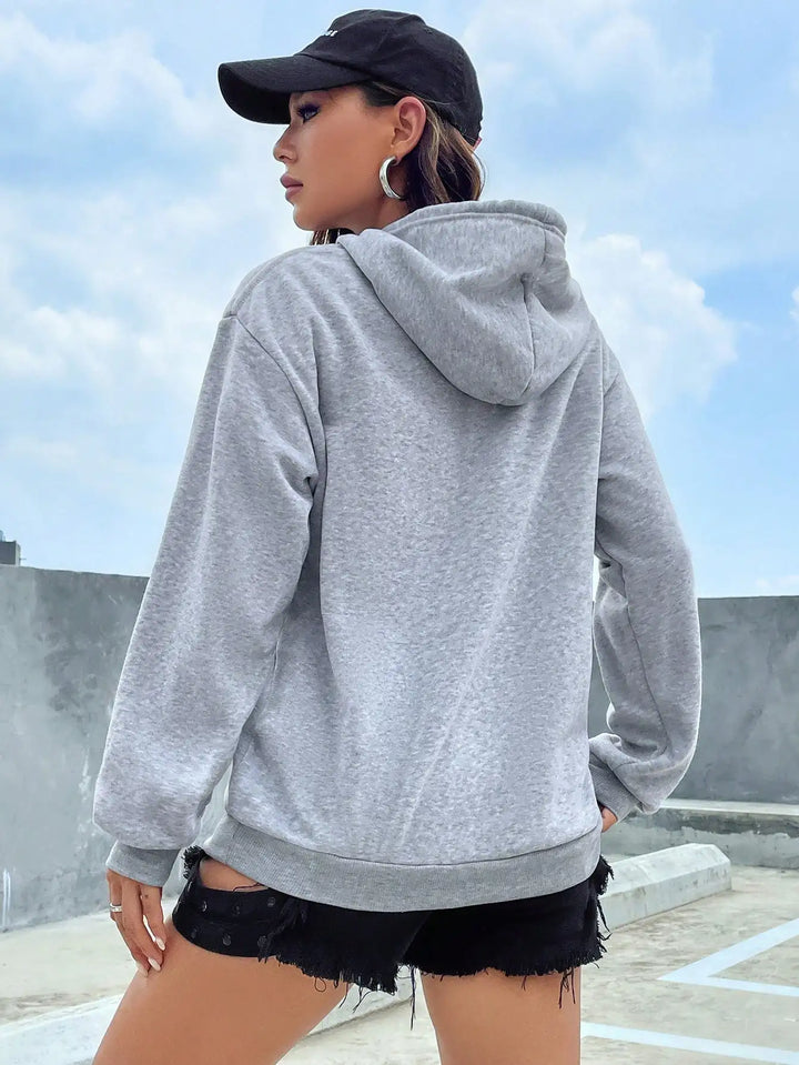 Solid Color Casual Hoodie For Female Pocket Creative Sweatshirts All-Match Street Clothes Womens Fleece Unisex Pullovers - Vogue Vista UK