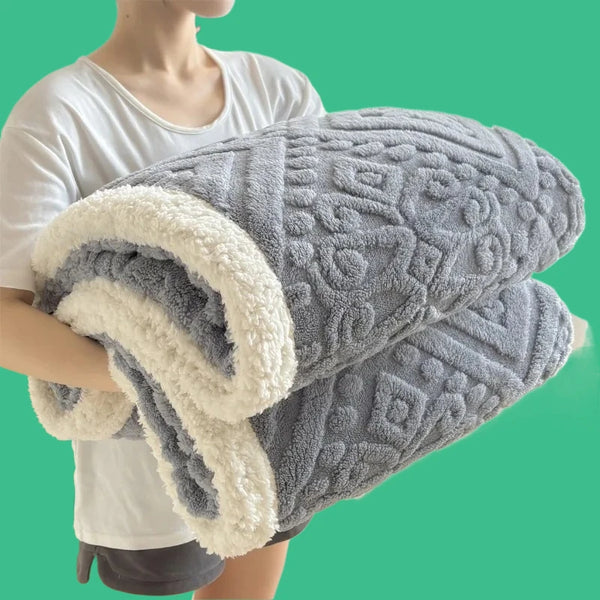 2025 autumn and winter new solid color Tafu fleece blanket dual-purpose quilt cover blanket office shawl blanket no pillowcase