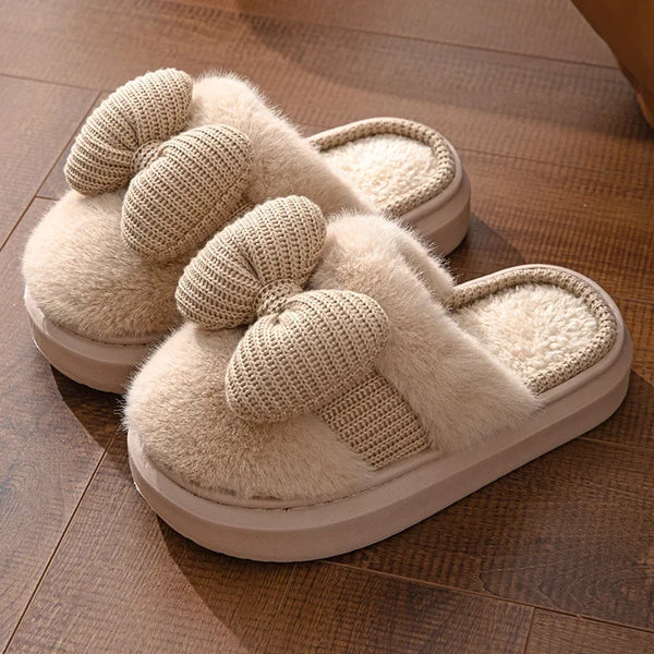Winter Girl Heart Kawaii Slipper Ladies Soft Platform Women Warm plush cotton ball indoor plush platform family floor shoes 2025
