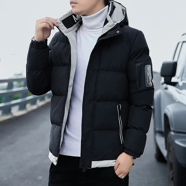 Puffer Jacket Men Thick Warm Winter Jackets Hooded Coat Men Cotton Padded Jacket 5XL Fashion Casual Clothing 2024 Streetwear