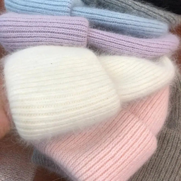 Men's and women's cold hats, winter hats, women's windproof pullover knitted hats, versatile and warm woolen hats