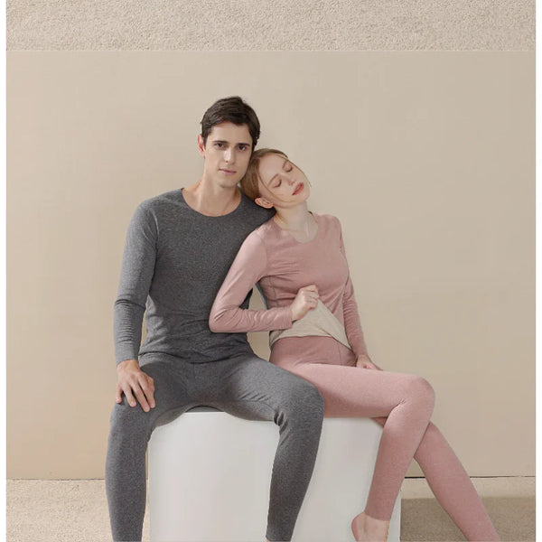 Women's Thermal Underwear Men Winter Clothes Double Layer Warm Lingerie Women Cashmere Silk Thermal Clothing Set Woman 2 Pieces - Vogue Vista UK