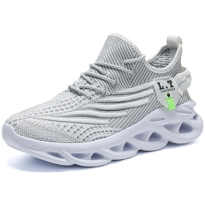 Black Running Jogging Shoes Casual Sneakers White Outdoor Breathable Mesh Shoes Men Light Shock-absorption Sports Shoes - Vogue Vista UK