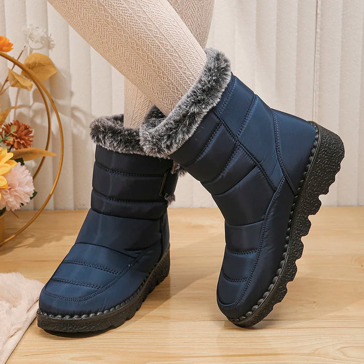 2023 Waterproof Snow Boots for Women Winter Shoes Faux Fur Plush Ankle Boots Woman Plus Size Non-Slip Warm Cotton Botas Mujer - Vogue Vista UK