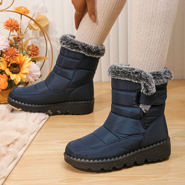 2023 Waterproof Snow Boots for Women Winter Shoes Faux Fur Plush Ankle Boots Woman Plus Size Non-Slip Warm Cotton Botas Mujer - Vogue Vista UK