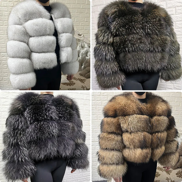 2025 trend natural fur real fur coat women's jacke Leather Woman clothing new outerwears Female Vest
