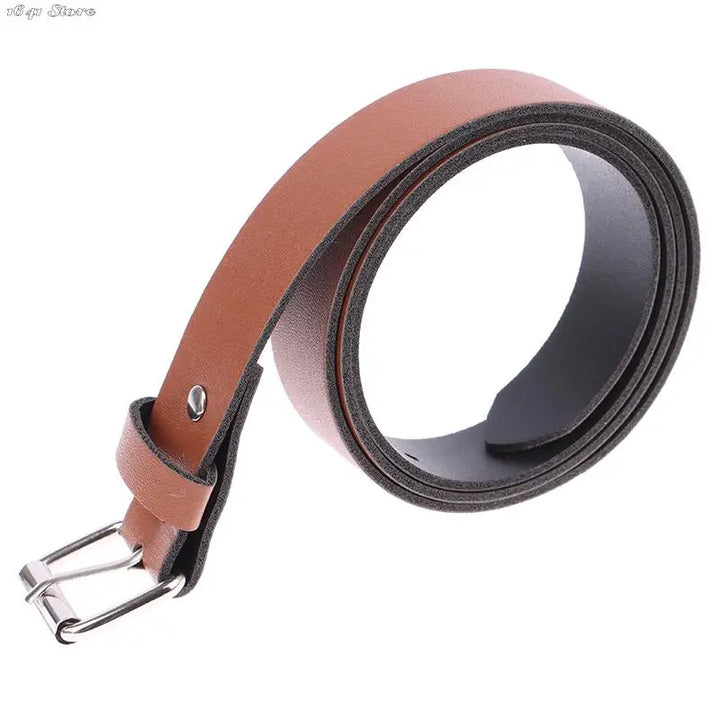 NEW 1Pc 100CM Leather Belt Fashion Waist Belts Metal Circle Buckle Waistband Pants Decorative Belt Women Clothing Accesories - Vogue Vista UK