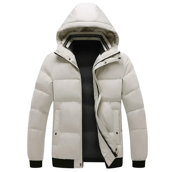 2024 Winter Men's Hooded Thicken Warm Coats Fashion Casual Bread Puffer Jackets Tops for Male