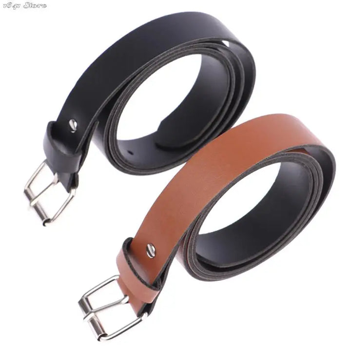 NEW 1Pc 100CM Leather Belt Fashion Waist Belts Metal Circle Buckle Waistband Pants Decorative Belt Women Clothing Accesories - Vogue Vista UK