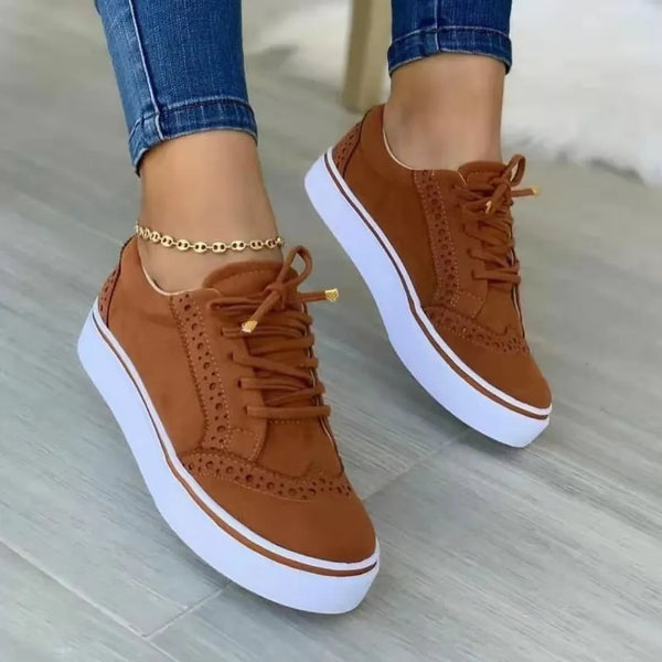 2024 New Sneakers Women Flat Casual Sneaker Spring Fashion Versatile Lace Up Walking Women Shoes Zapatos De Mujer Tendencia - Vogue Vista UK