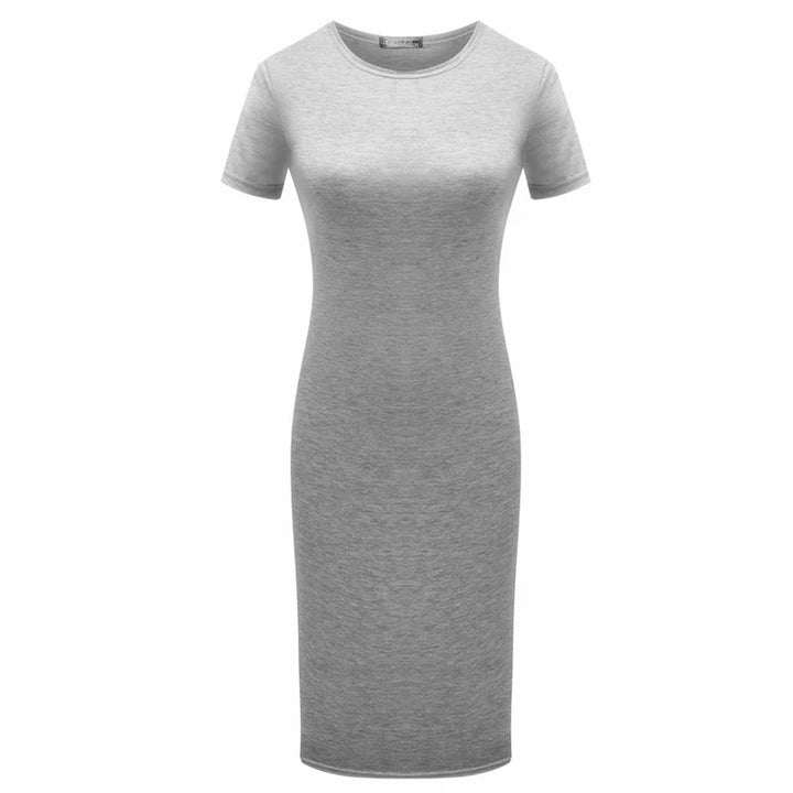 Summer Women Dresses Knee-Length Shinny Casual Short Sleeve Bandage Bodycon Sheath Dress Vestidos QT031 - Vogue Vista UK