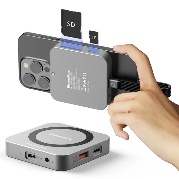 8 in 1 USB C Hub with M.2 NVMe/SATA SSD Enclosure 10Gbps HDMI-Compatible PD100W USB-C 3.2&USB-A 3.2 Phone Laptop Docking Station