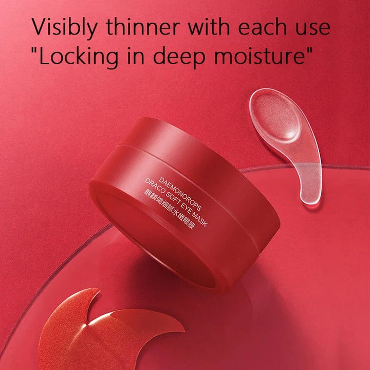60PCS Dragon's Blood Collagen Hydrogel Eye Masks Anti-Wrinkle Dark Circle Corrector Moisturizing Skin Care Eye Patches - Vogue Vista UK