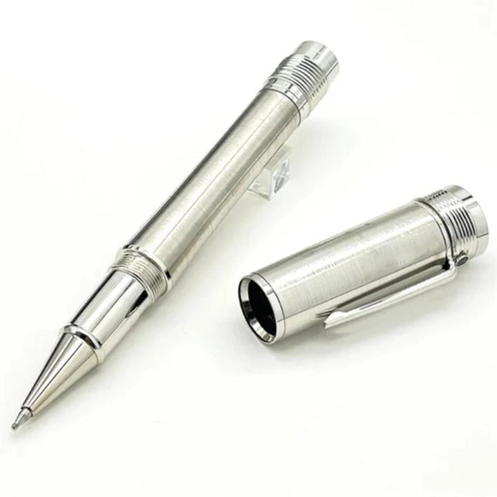 MB Gandhi Luxury Limited Edition Fountain Pen Black Carbon Fiber Metal Rollerball Pens Writing Stationery With Serial Number - Vogue Vista UK