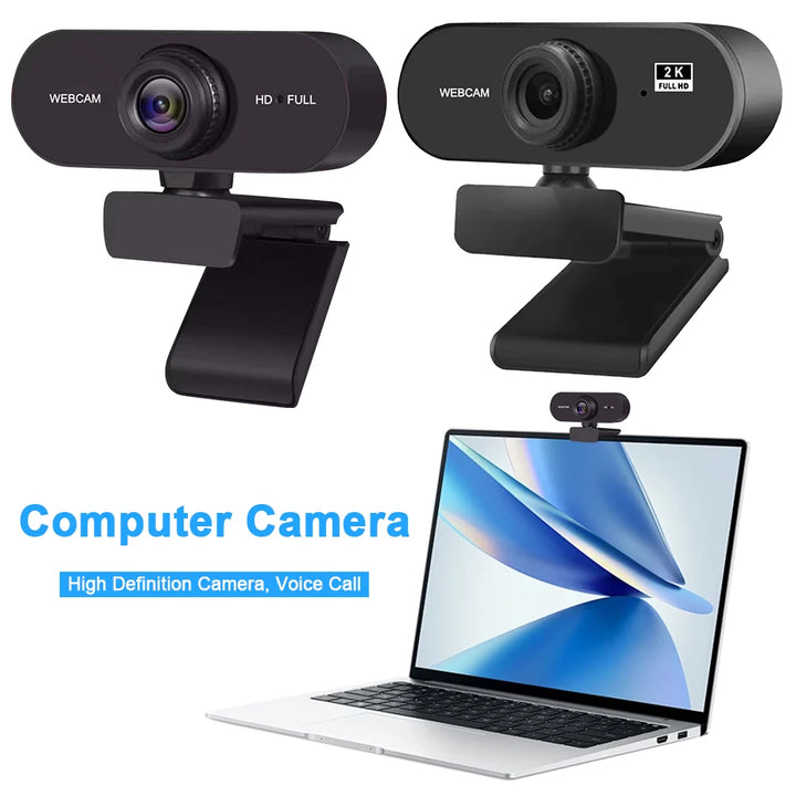1080P/2K HD Webcam Plug and Play with Microphone USB Web Camera Autofocus Computer Web Camera for PC Laptop Video Conferencing - Vogue Vista UK
