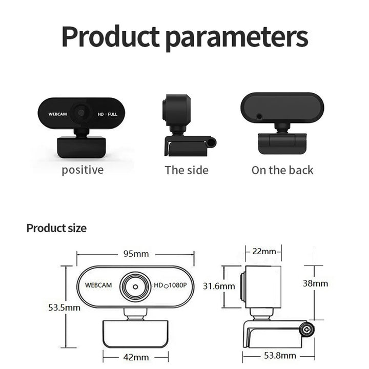 1080P/2K HD Webcam Plug and Play with Microphone USB Web Camera Autofocus Computer Web Camera for PC Laptop Video Conferencing - Vogue Vista UK
