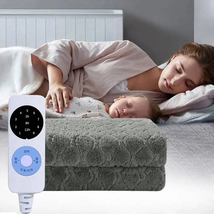 Electric Heated Blanket 9 Heat Settings Timer Warm Under Blanket Washable 1.8x1.2m - Vogue Vista UK