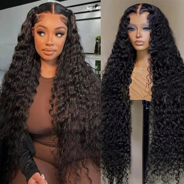 40 inch lace front Brazilian transparent preplucked curly wigs on sale Deep wave 13x6 hd lace frontal human hair wig for women - Vogue Vista UK