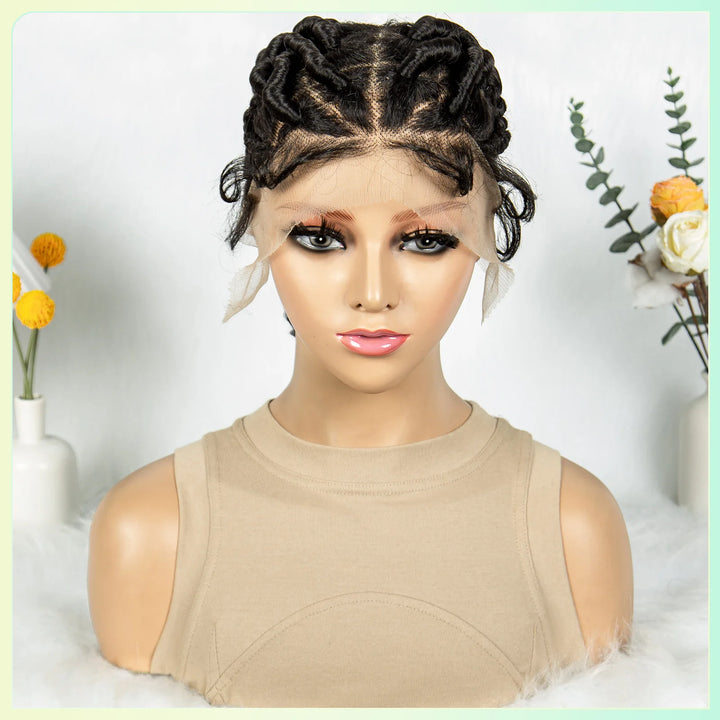 Full Lace Braided Wigs Crochet Twisted Wigs Synthetic Knotless Cornrow Transparent Lace Front Wigs for Black Women - Vogue Vista UK