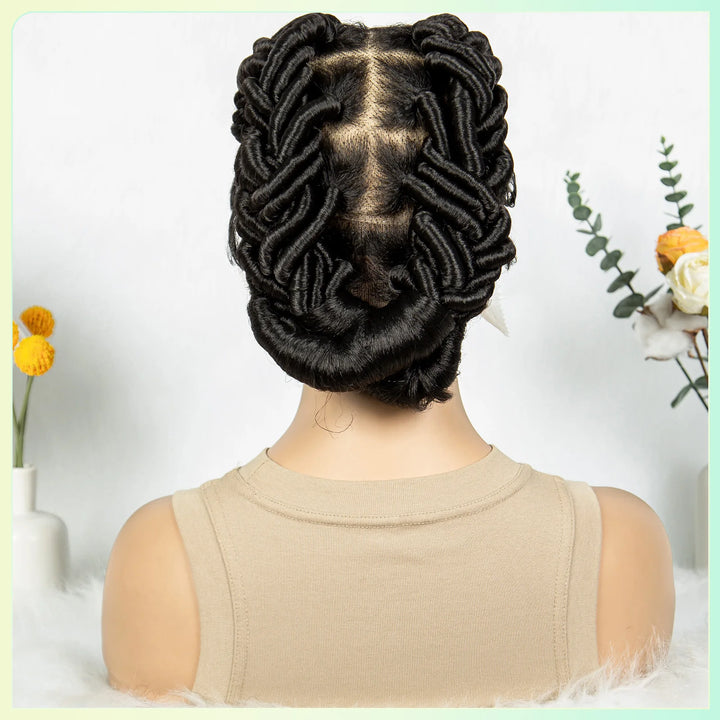 Full Lace Braided Wigs Crochet Twisted Wigs Synthetic Knotless Cornrow Transparent Lace Front Wigs for Black Women - Vogue Vista UK