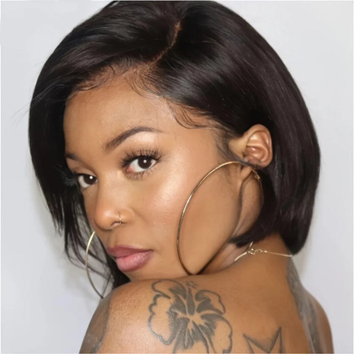 13x4 Transparent Lace Front Wigs For Women Highlight Colors Straight Pixie Cut Wigs Short Bob Human Hair Wigs - Vogue Vista UK