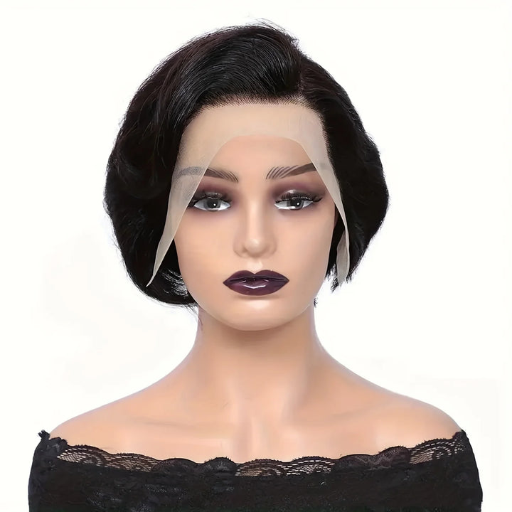 13x4 Transparent Lace Front Wigs For Women Highlight Colors Straight Pixie Cut Wigs Short Bob Human Hair Wigs - Vogue Vista UK
