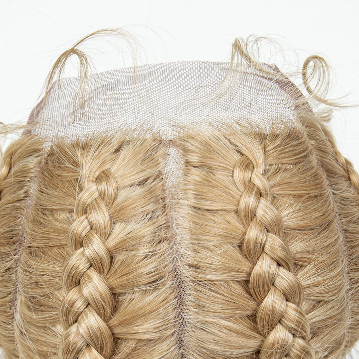 22 Inches Braided Wigs Synthetic Full Lace Wig Box Braid Front Wigs with Baby Hair for Black Women Two Curly Ponytail Braid Wigs - Vogue Vista UK