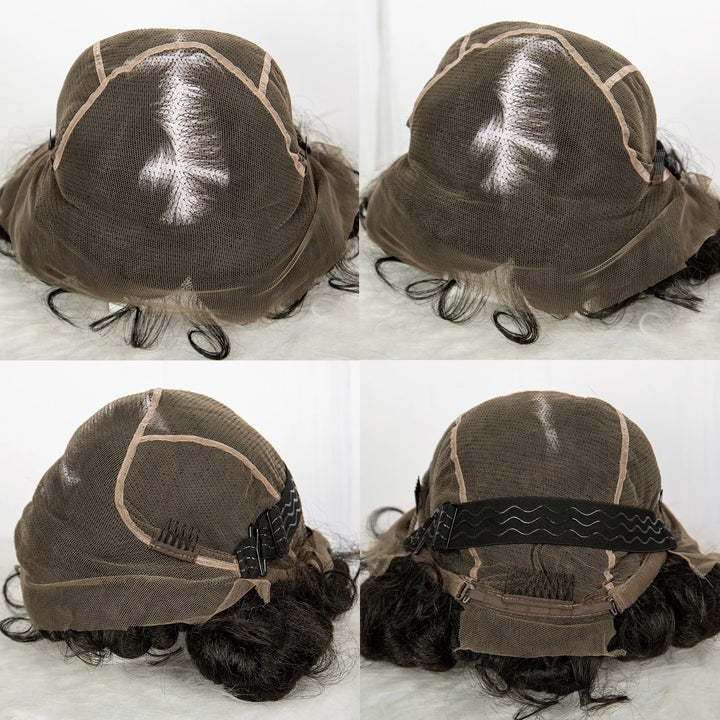 Natural Color 6Inch Transparent Full Lace Braided Wigs Short Cute Handmade Bantu Synthetic Braided Lace Wigs Knotless Braids Wig - Vogue Vista UK