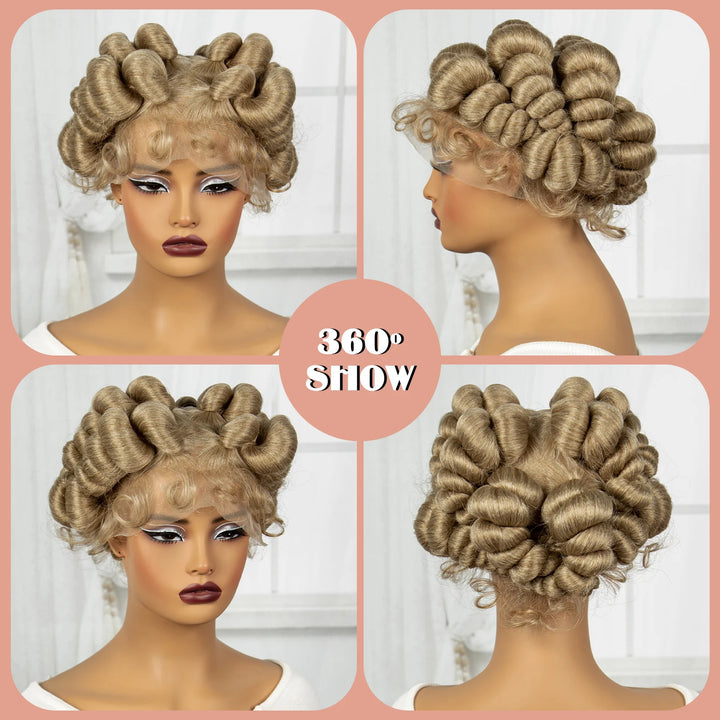 Synthetic Full Lace Handmade Bantu Braided Wigs Short Cute Natural Braided Lace Wigs For Black Women Knotless Braids Wigs - Vogue Vista UK
