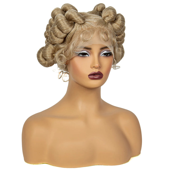 Synthetic Full Lace Handmade Bantu Braided Wigs Short Cute Natural Braided Lace Wigs For Black Women Knotless Braids Wigs - Vogue Vista UK