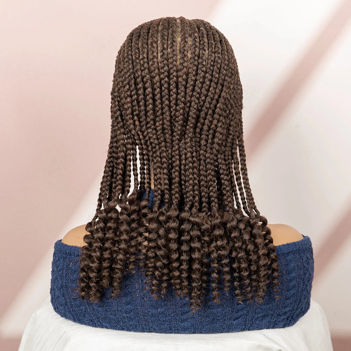 Synthetic Cornrow Braided Wigs for Women 14 Inch Full Lace Braids Wig Short Blait Natural Black Knotless Wig 2025 New Hairstyle - Vogue Vista UK