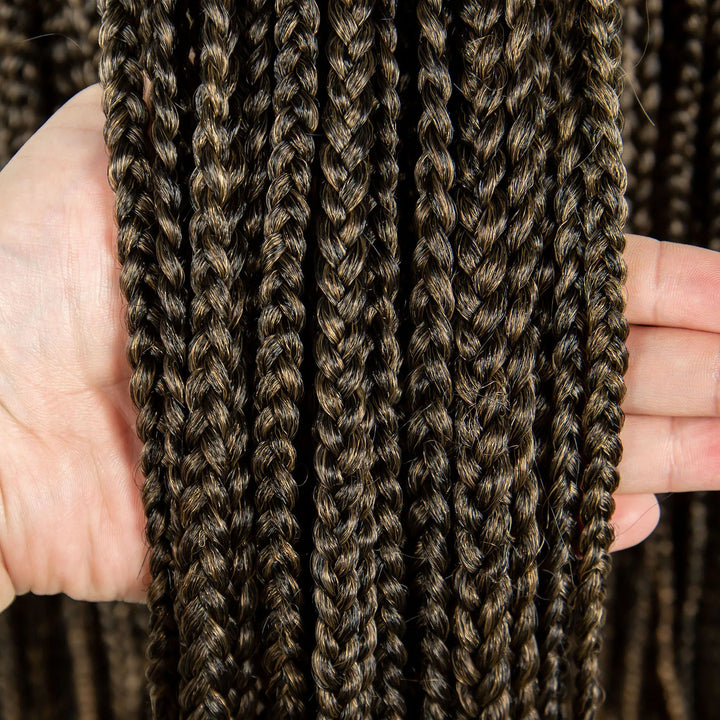 Synthetic Braided Wig Synthetic Hair Lace Front Wigs Box Braided Wigs for Black Women 36 Inches Micro Braids Wigs with Baby Hair - Vogue Vista UK
